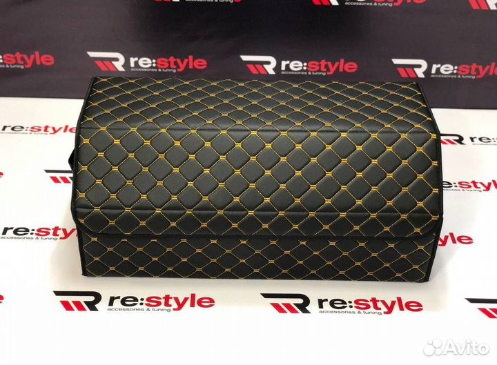 Органайзер большой черный с золотой строчкой U1178