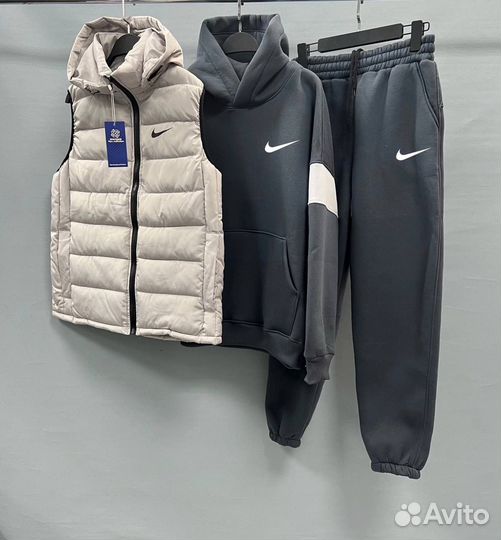 Спортивный костюм мужской тройка зимний на флисе