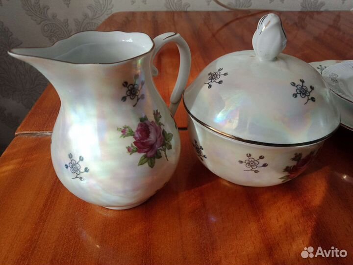 Чайно - кофейный сервиз ГДР Роза