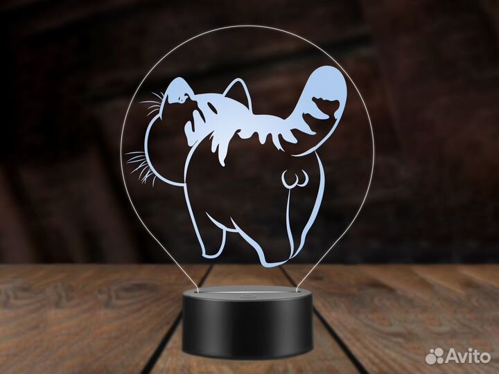 Попа кота ночник светильник