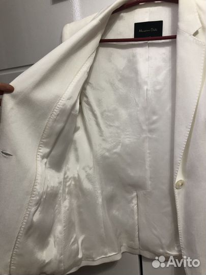 Белый пиджак Massimo Dutti, размер S