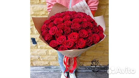 101 Красная роза. Доставка цветов Сочи/Адлер