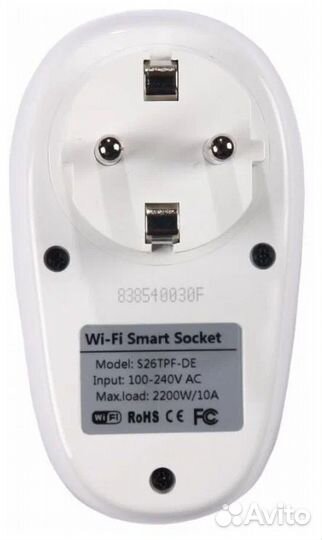 Wi-Fi розетка Sonoff S26 10A