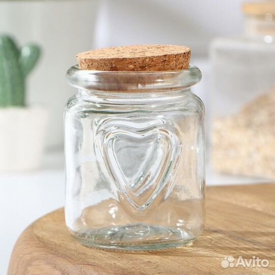 Баночка для свечей с пробковой крышкой 