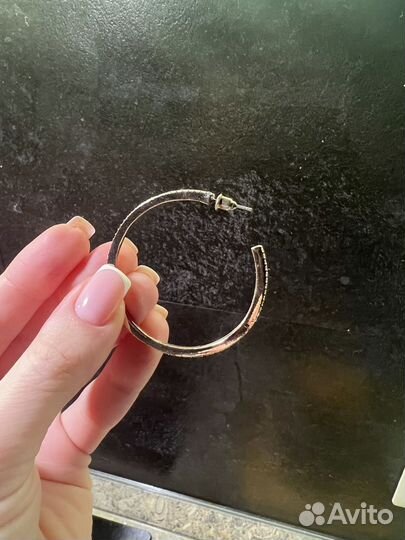 Серьги конго кольца со стразами River Island