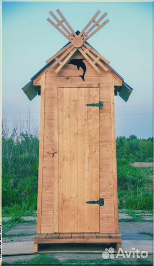 Уличный туалет домик с установкой ржя 858