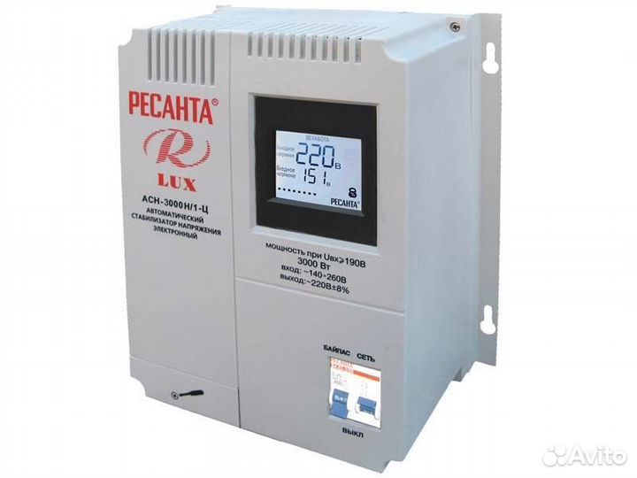 Стабилизатор ресанта асн-3000Н/1-Ц Lux 3квт