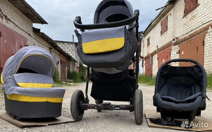 Коляска 3 в 1 коляска alis alvaro 3 в 1 желтая