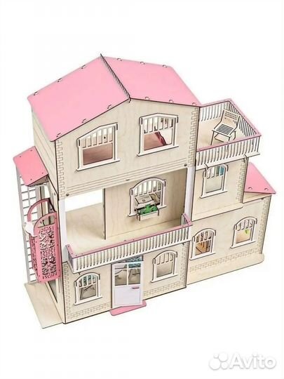 Кукольный домик с мебелью и лифтом