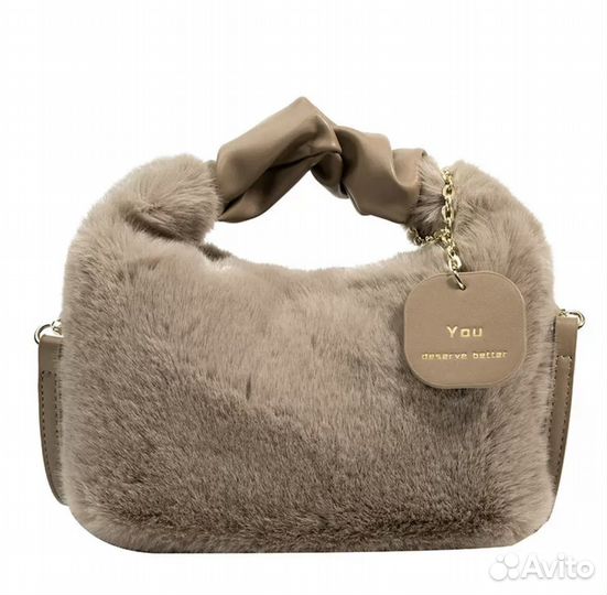 Сумка женская пушистая меховая