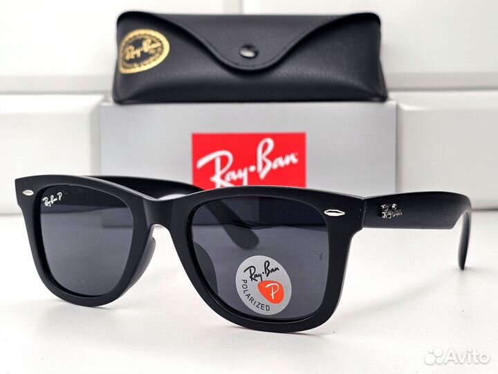 Очки Ray Ban Wayfarer 2140 Чёрные С Поляризацией