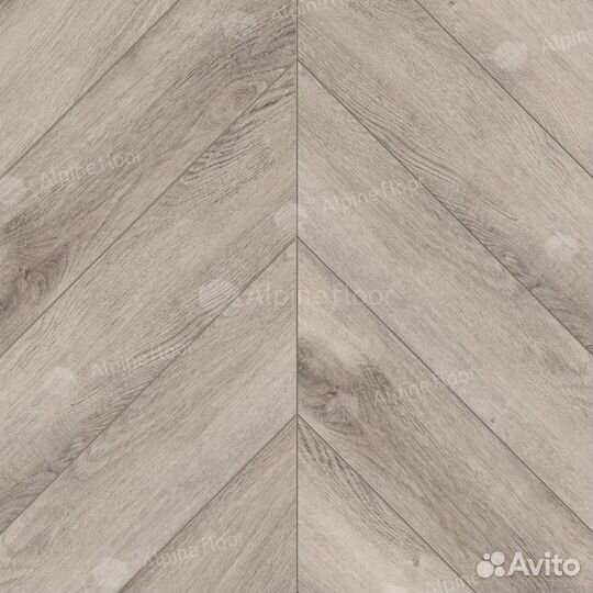 Каменно-полимерная плитка Alpine Floor Chevron Дуб