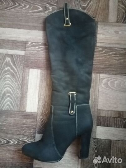 Зимние женские сапоги 38 натуральная замша