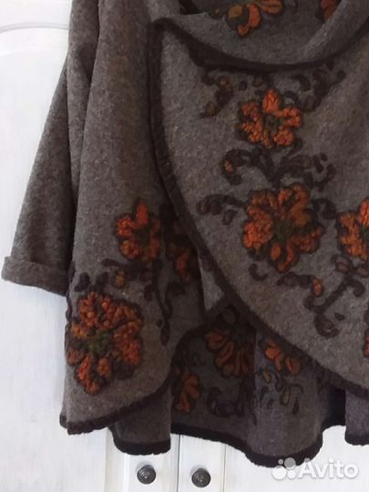 Жакет - пончо женский шерсть Франция размер 46-50