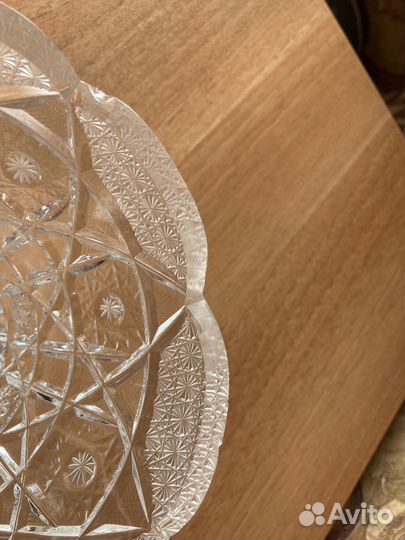 Ваза-конфетница, салатник, хрусталь, стекло