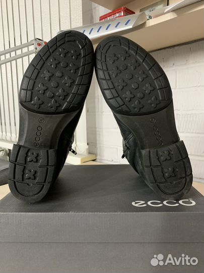 Зимние ботинки ecco из натуральной кожи 40 размер