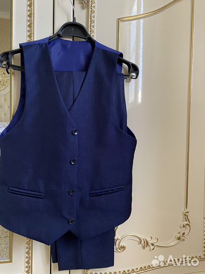 Школьный костюм для мальчика, тройка с жилетом