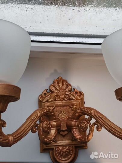 Бра СССР металл, плафоны новые