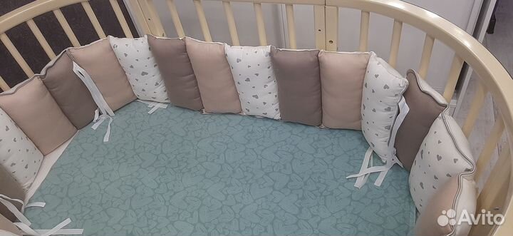 Бортики и балдахин в детскую кроватку