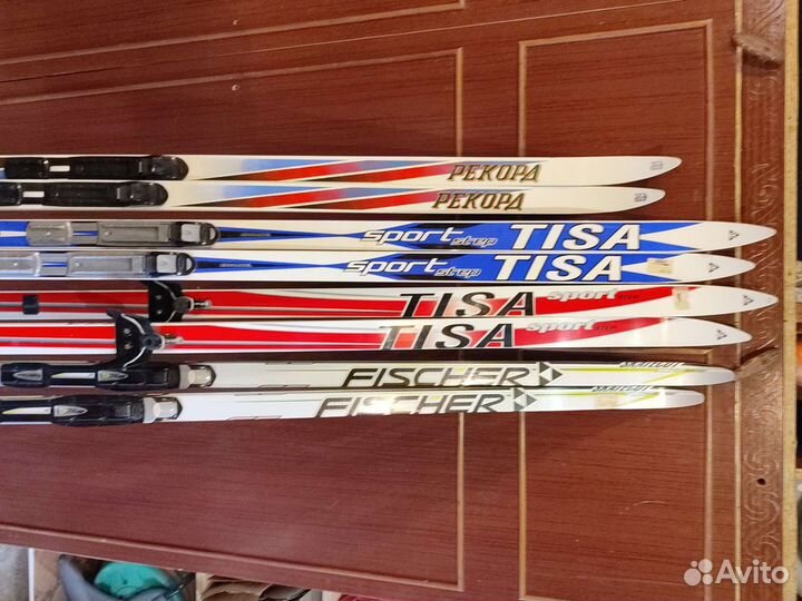 Беговые лыжи, палки и ботинки