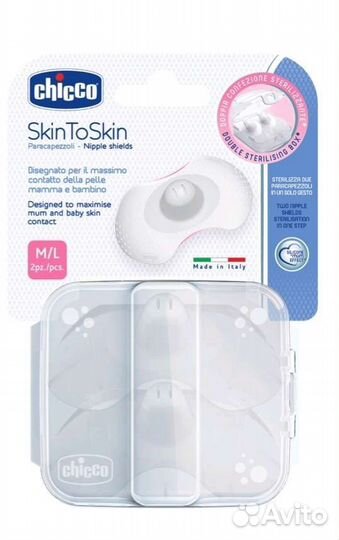 Chicco Накладка на соски силиконовая, размер M/L