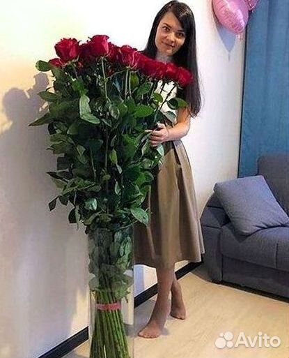Розы высокие Доставка цветов