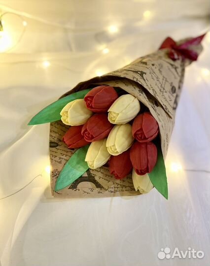 Букет из шоколадных тюльпанов