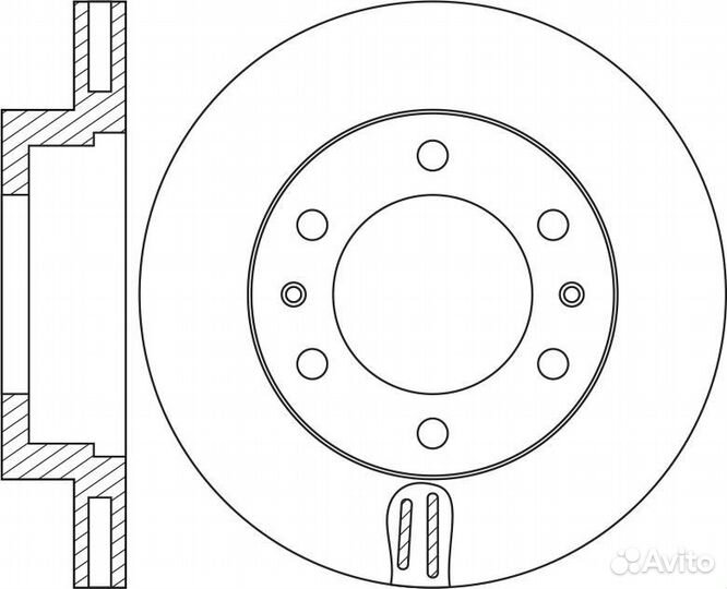 Диск тормозной (передние) to fj cruiser 4.0l 07