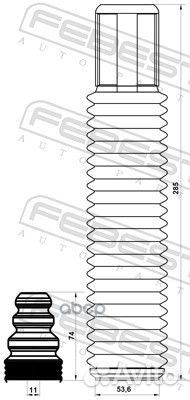 Пыльник заднего амортизатора с отбойником компл