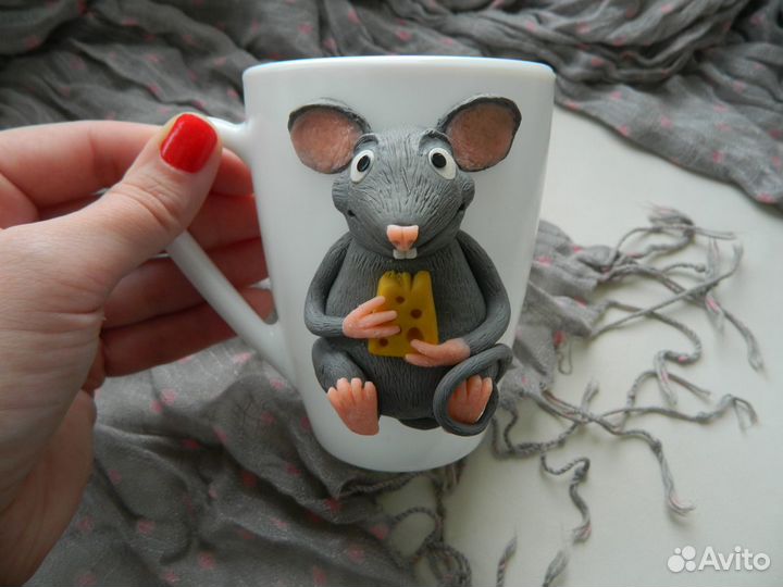 Кружка с декором Мышонок