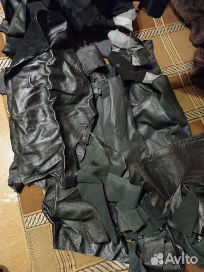 Кожа натуральная обрезки крупные