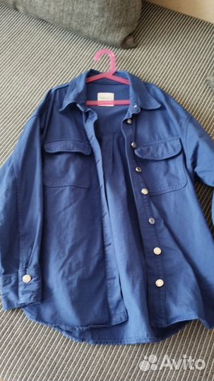 Джинсовая рубашка женская оверсайз