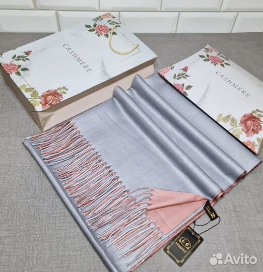 Палантин женский теплый шерсть и кашемир