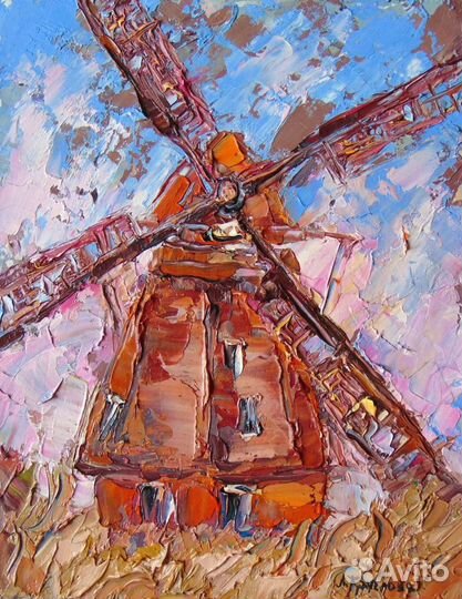 Картина маслом холст интерьерная импасто на заказ