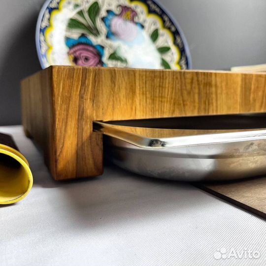 Торцевая доска дуб30х40 с гастроемкостью