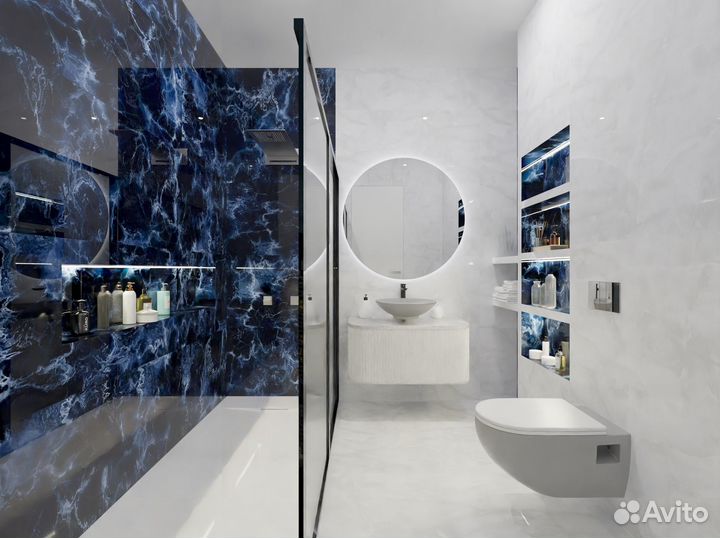 Adriatic Blue 600х1200мм High glossy