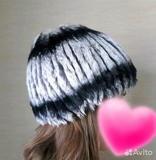 Шапка натуральный мех кролик