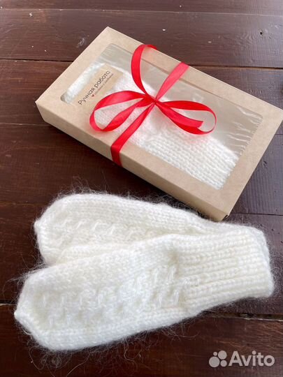 Варежки Пуховые Ручная работа