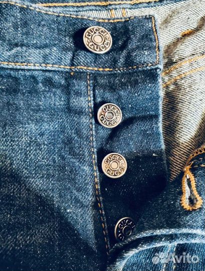 Джинсы Gucci оригинал патч крокодил