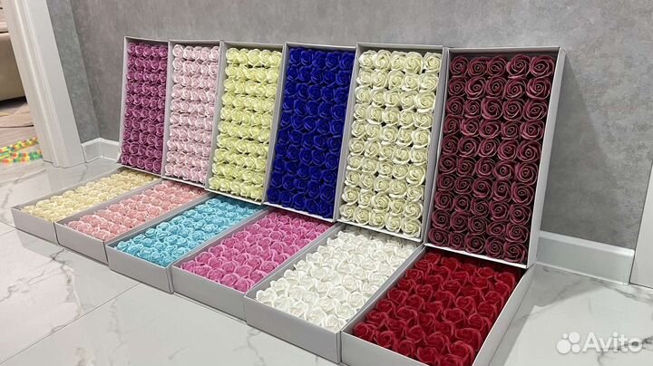 Мыльные розы в упаковках 50шт