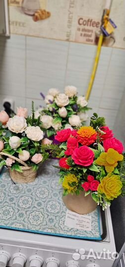 Букет цветов из мыла