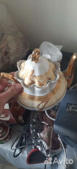 Сахарница позолоченная