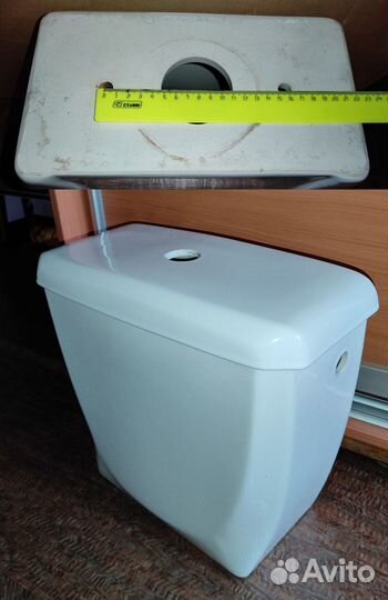 Полочка бачок межцентр 13,14,15.5см гофра крышка