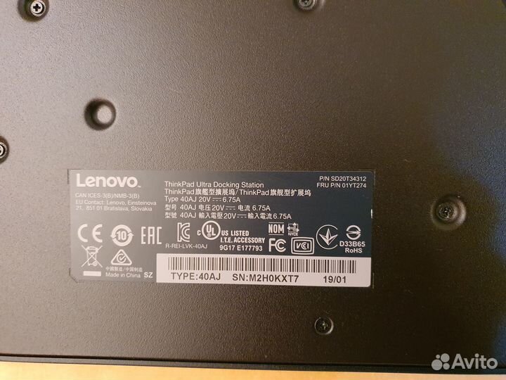 Докстанция lenovo 40AJ