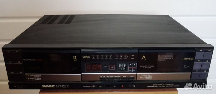 Двухкассетный магнитофон-приставка Вега мп-122с