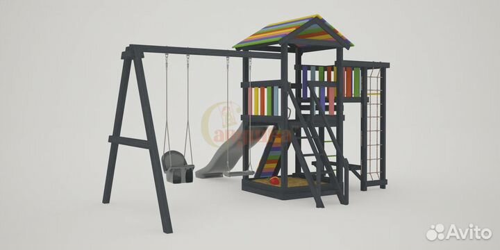 Детская игровая площадка Савушка 5 (black edition)