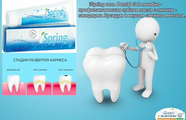 Зубная паста лучше васех iSpring гель Dental Gel