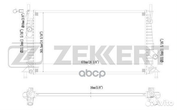 Радиатор охл. дв. Ford C-Max 07 Focus I II 03