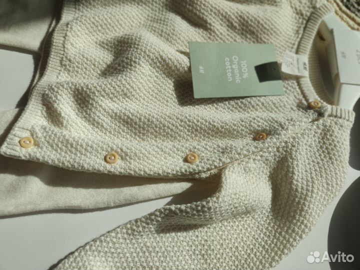 Hm комплект утеплённый 62/68 новый свитер штанишки