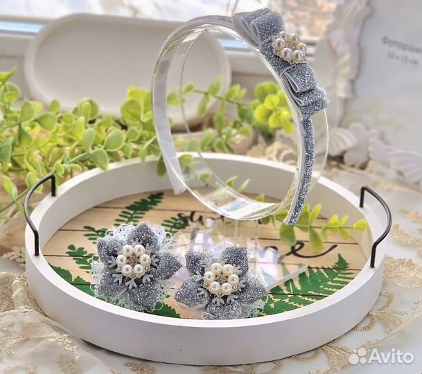 Набор. Ободок и резинки для волос